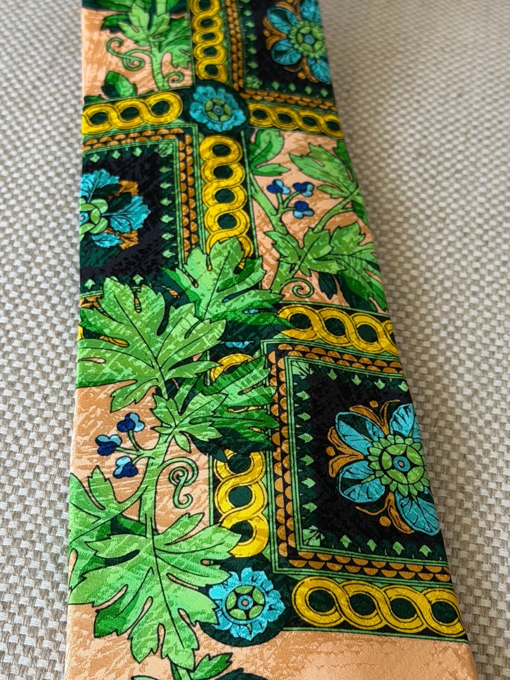 Rush Limbaugh Patchwork Melon Silk Tie